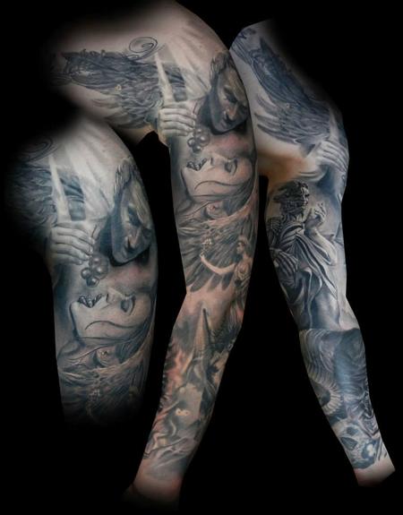 Tattoos - Black and gray sleeve - 98933