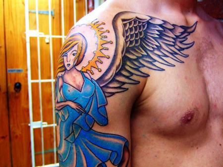 Tattoos - Color Angel Tattoo - 60552