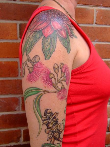 Tattoos - Custom Flower Tattoo - 60555
