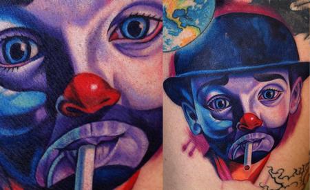 Tattoos - smoking cloiwn - 59232