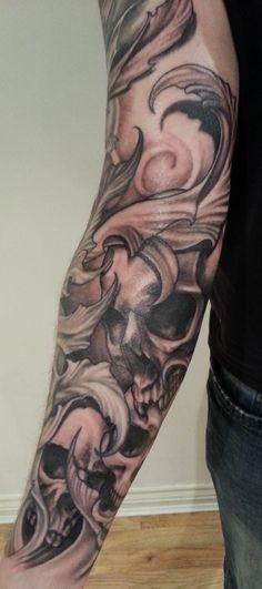 Tattoos - Skull Filigree Tattoo - 101707