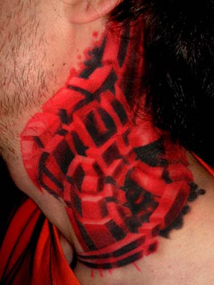 Tattoos - Geometric Neck - 14434