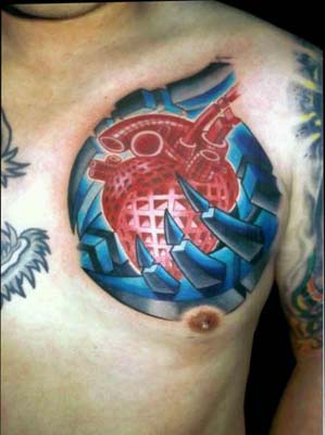 Tattoos - Geometric Heart - 14468
