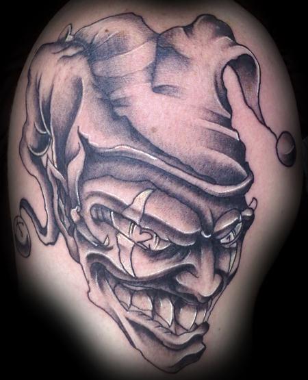 Joker Tattoo Black And Grey - Best Tattoo Ideas