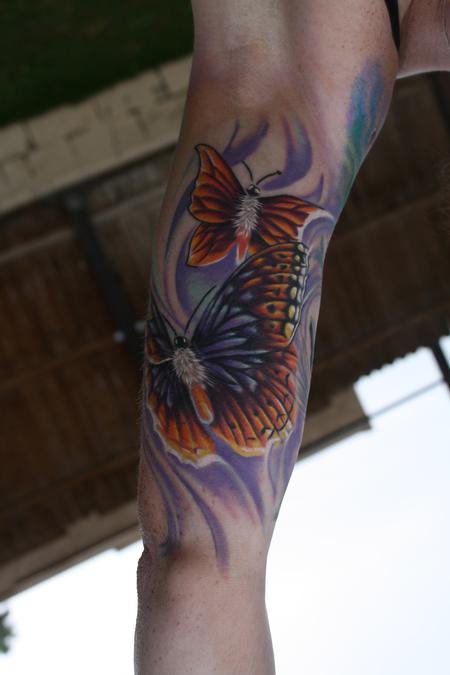 Tattoos - color butterfly tattoo - 60246