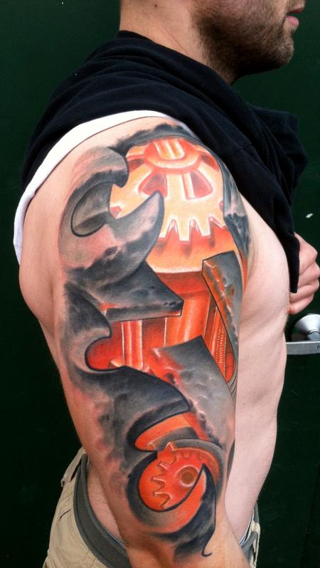 Tattoos - gear bio organic tattoo - 64888