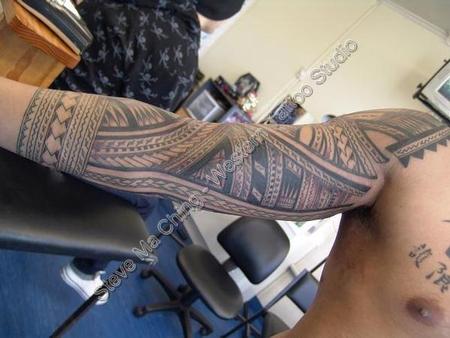 Tattoos - Black Work Tattoo Sleeve - 60550
