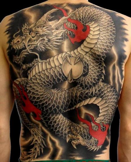 Tattoos - Japanese Dragon Backpiece - 60827