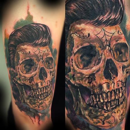 Tattoos - Rockabilly skull - 95549