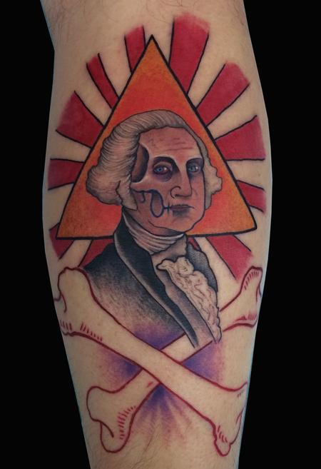 Tattoos - George Washington Tattoo - 100489