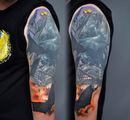 Tattoos - BatMan Cover up Arm Tattoo - 142115