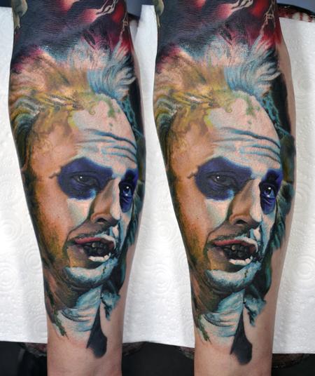 Alan Aldred - Beetlejuice!! Beetlejuice!! Beetlejuice!! Portrait Tattoo