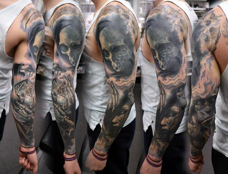 Alan Aldred - Grim Reaper / Death Sleeve Tattoo