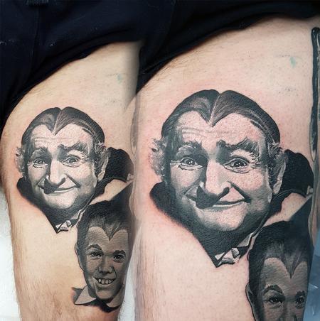 Tattoos - Small Grandpa Munster Portrait - 133761