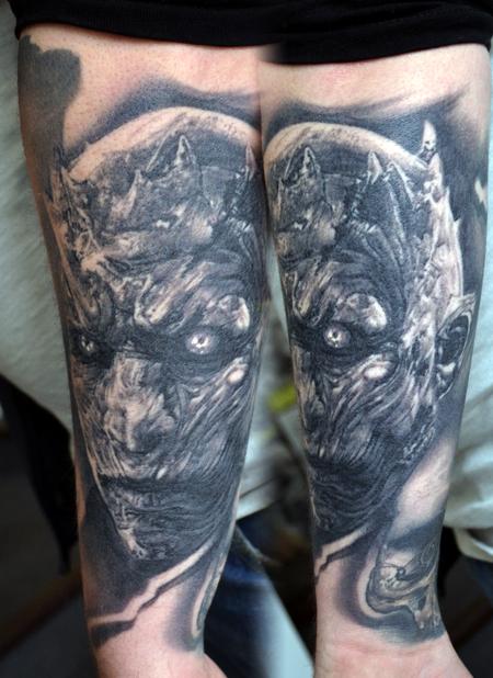 Tattoos - Healed Night King Game Of Thrones Portrait Tattoo - 126261