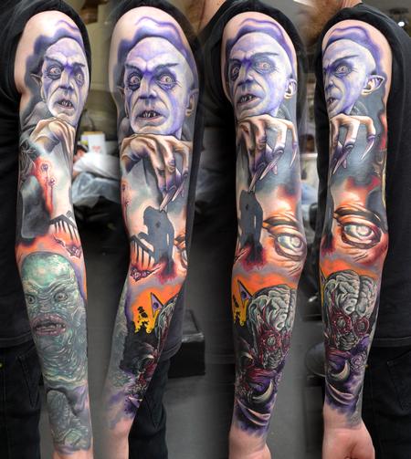 Tattoos - Horror Sleeve Tattoo - 113869