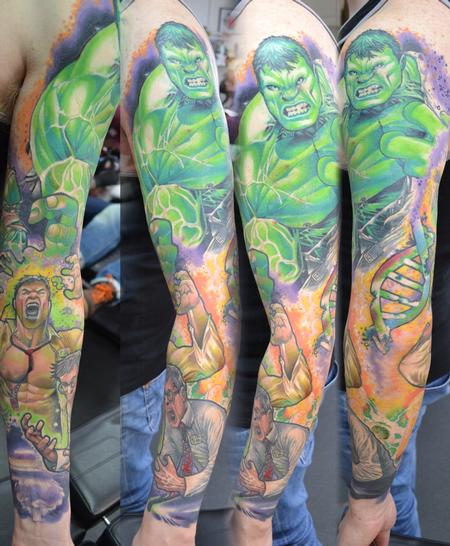 Tattoos - Transforming Incredible Hulk Sleeve Marvel  - 104345