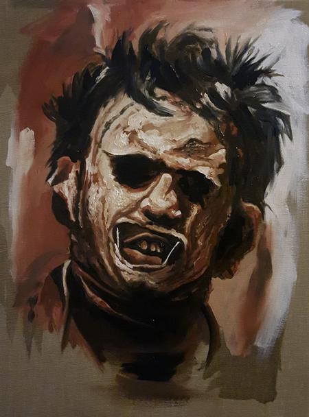 Tattoos - Leatherface 2hr Alla Prima Painting - 114869