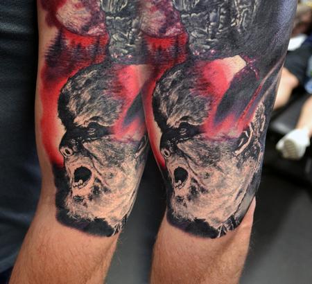 Tattoos - Miniature Wolf Man Portrait - 116685