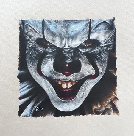 Tattoos - Pennywise Colour Pencil Portrait - 129656