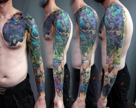 Tattoos - Spiderman Sleeve Tattoo - 143654