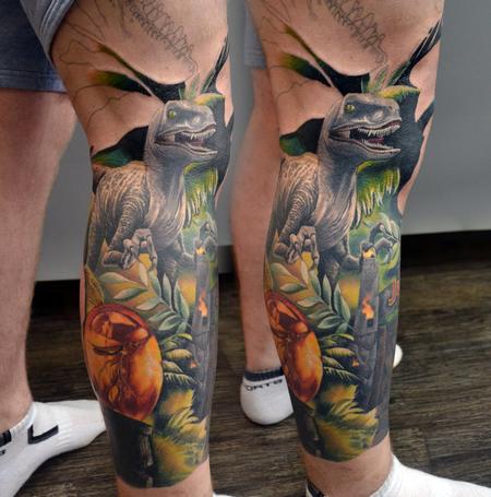 Alan Aldred - Work In Progress Jurassic Park Leg Sleeve