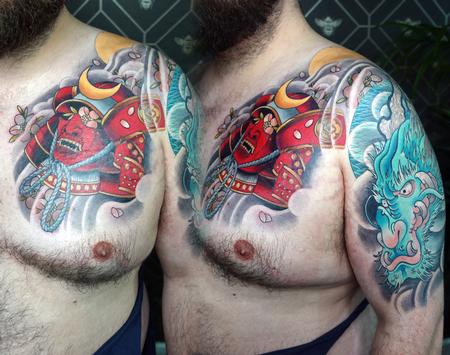 Tattoos - Samurai and Dragon - 145274