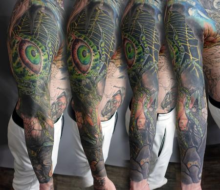 Tattoos - Jorogumo Yokai Coverup Sleeve - 143655