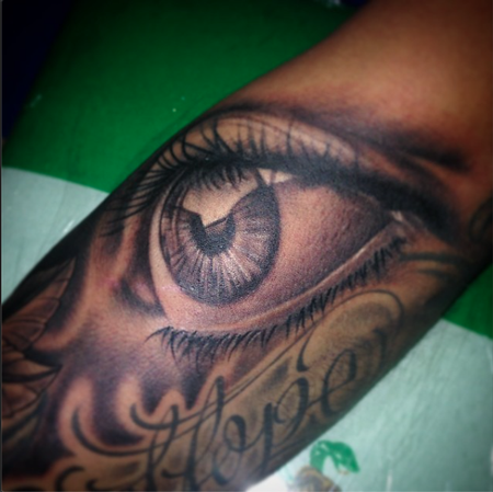 Tattoos - Black and Grey Eyeball - 104724