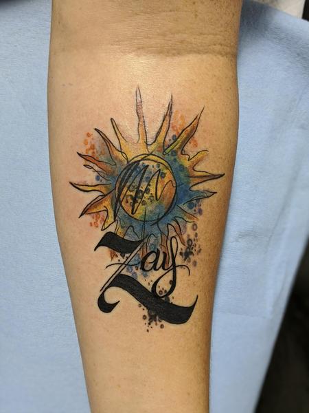 Tattoos - Watercolor sun - 142046