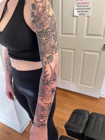 Tattoos - Flower Mandela sleeve - 142635