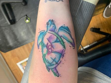 Tattoos - Watercolor turtle - 140619