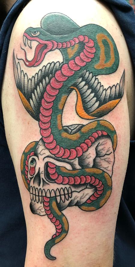 Tattoos - Skull n snake - 143770