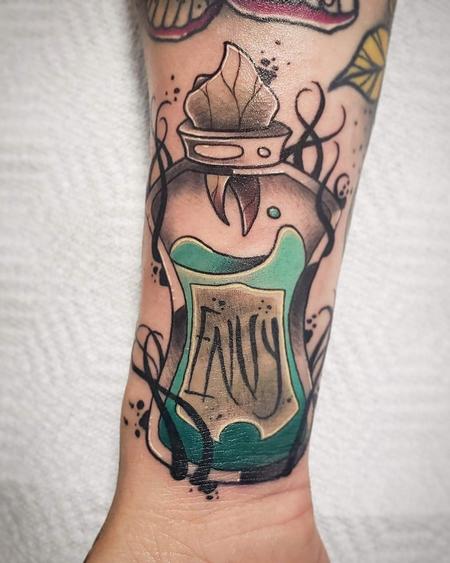 Tattoos - Envy bottle tattoo - 142018