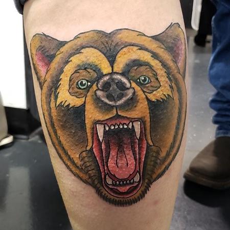 Blake Ohrt (MADISON) - Neotraditional bear tattoo