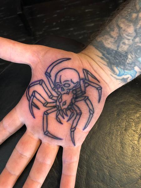 Tattoos - Hand spider - 140566
