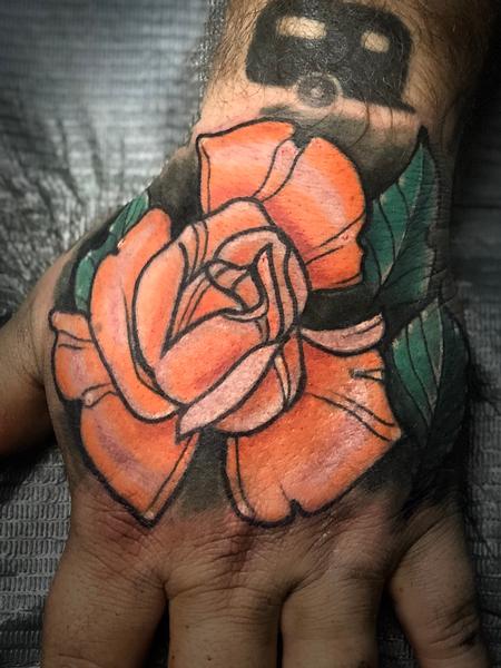 Tattoos - Hand rose - 141807