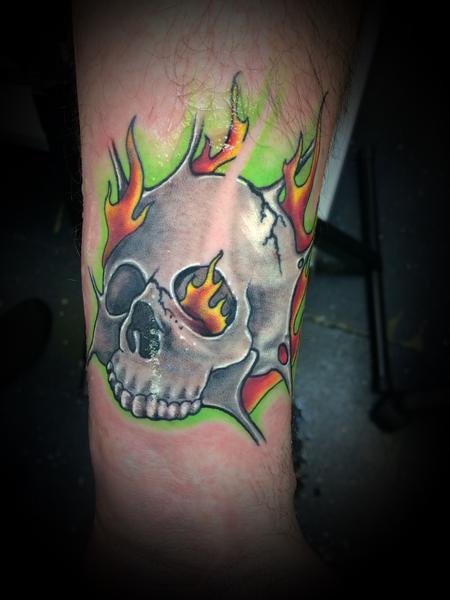 Jon Morrison - Skull and Flames