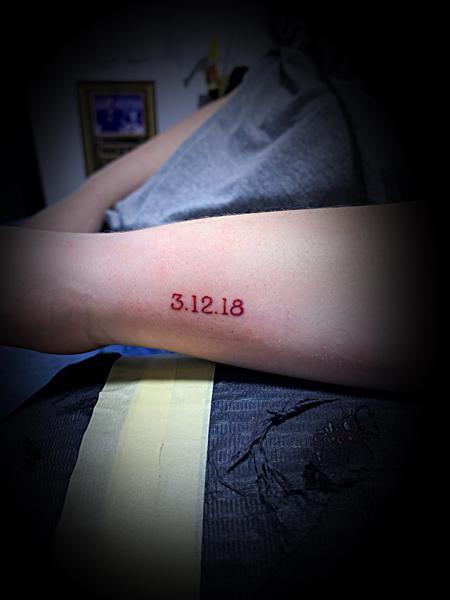 Tattoos - Tiny red date - 138128