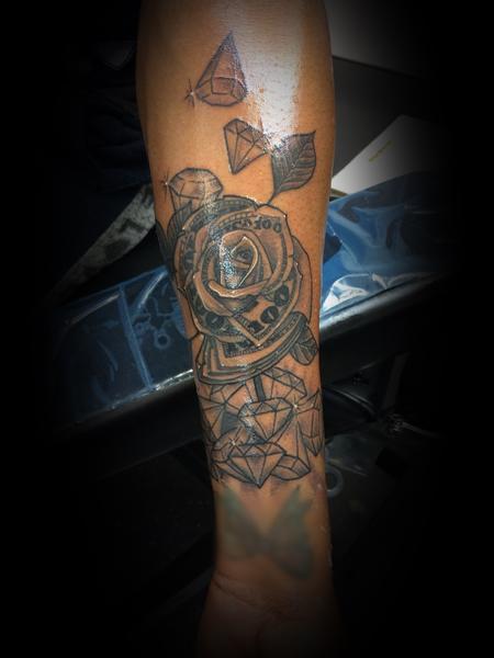 Tattoos - Money rose - 140553