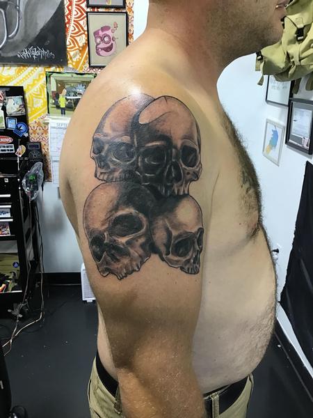 Tattoos - Skull coverup - 140210