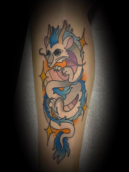 Nick Sadler - Haku Dragon Spirited Away Tattoo