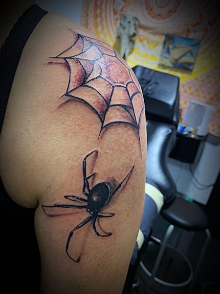 Tattoos - Spiderweb should cap and 3D spider  - 138119