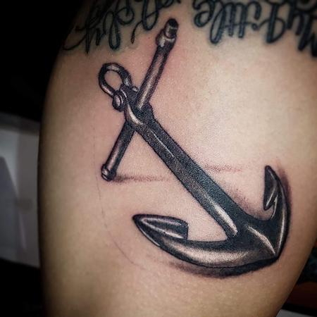 Blake Ohrt (MADISON) - Realistic anchor tattoo
