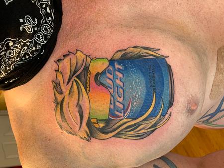 Tattoos - Bud light with mullet - 142286