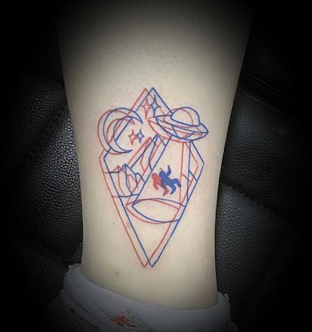 Nick Sadler - 3D Ufo Nature Tattoo