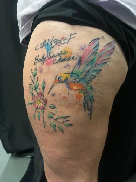 Tattoos - Watercolor humming bird - 144600