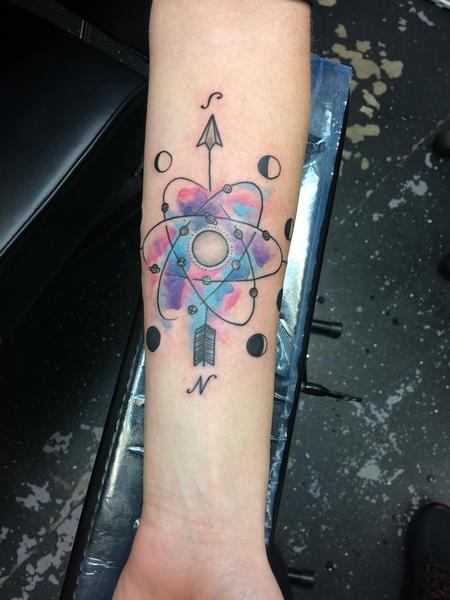Jon Morrison - Watercolor atomic space theme 