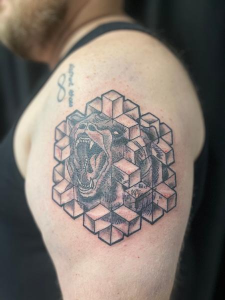 Tattoos - Geometric bear - 144234