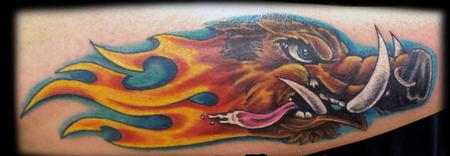 Tattoos - Flaming Boar - 140962